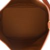 Celine  Seau small model  shoulder bag  in brown "Triomphe" canvas  and brown leather - Detail D3 thumbnail