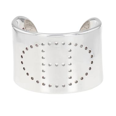 Hermès Eclipse cuff bracelet in silver