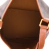 Celine  Seau small model  shoulder bag  in brown "Triomphe" canvas  and brown leather - Detail D3 thumbnail