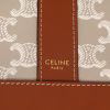 Sac bandoulière Celine  Seau petit modèle  en toile Triomphe beige et cuir marron - Detail D2 thumbnail