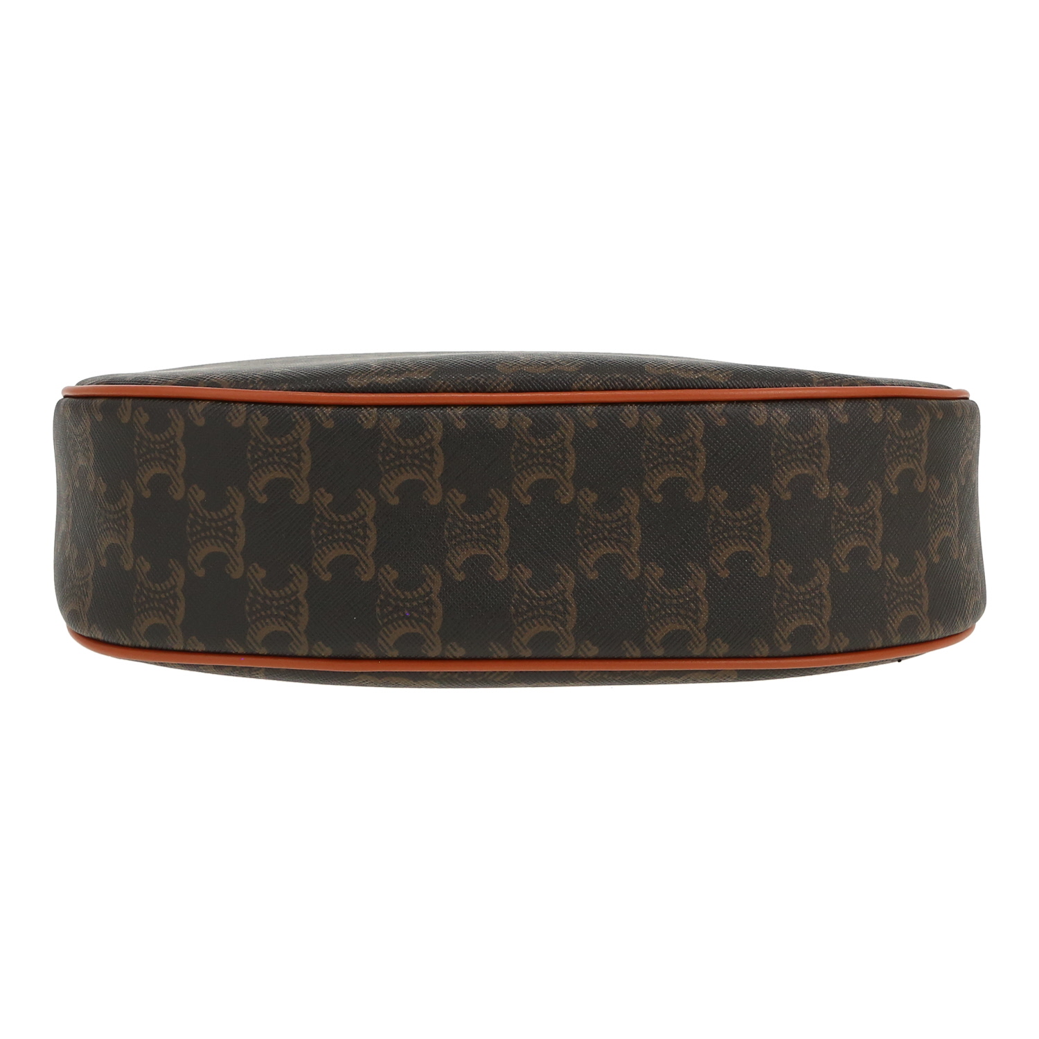 Celine  Ava medium model  handbag  "Triomphe" canvas  and brown leather - Detail D1