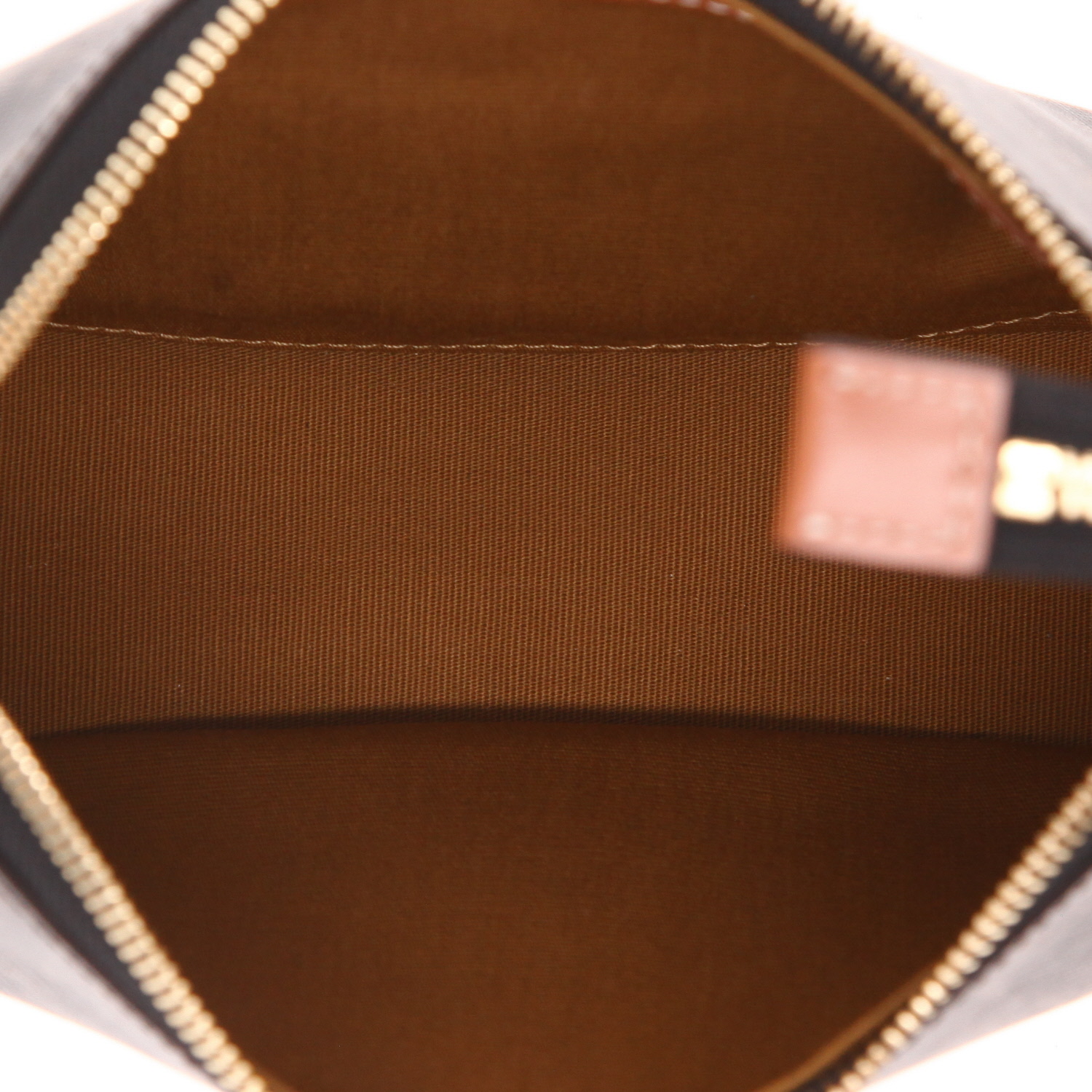 Sac à main Celine  Ava moyen modèle  en toile Triomphe beige et cuir marron - Detail D3