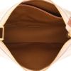 Bolso de mano Celine  Ava modelo mediano  en tejido "Triomphe" beige y cuero marrón - Detail D3 thumbnail