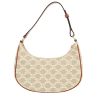Bolso de mano Celine  Ava modelo mediano  en tejido "Triomphe" beige y cuero marrón - Detail D4 thumbnail