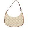 Celine  Ava medium model  handbag  in beige "Triomphe" canvas  and brown leather - Detail D4 thumbnail