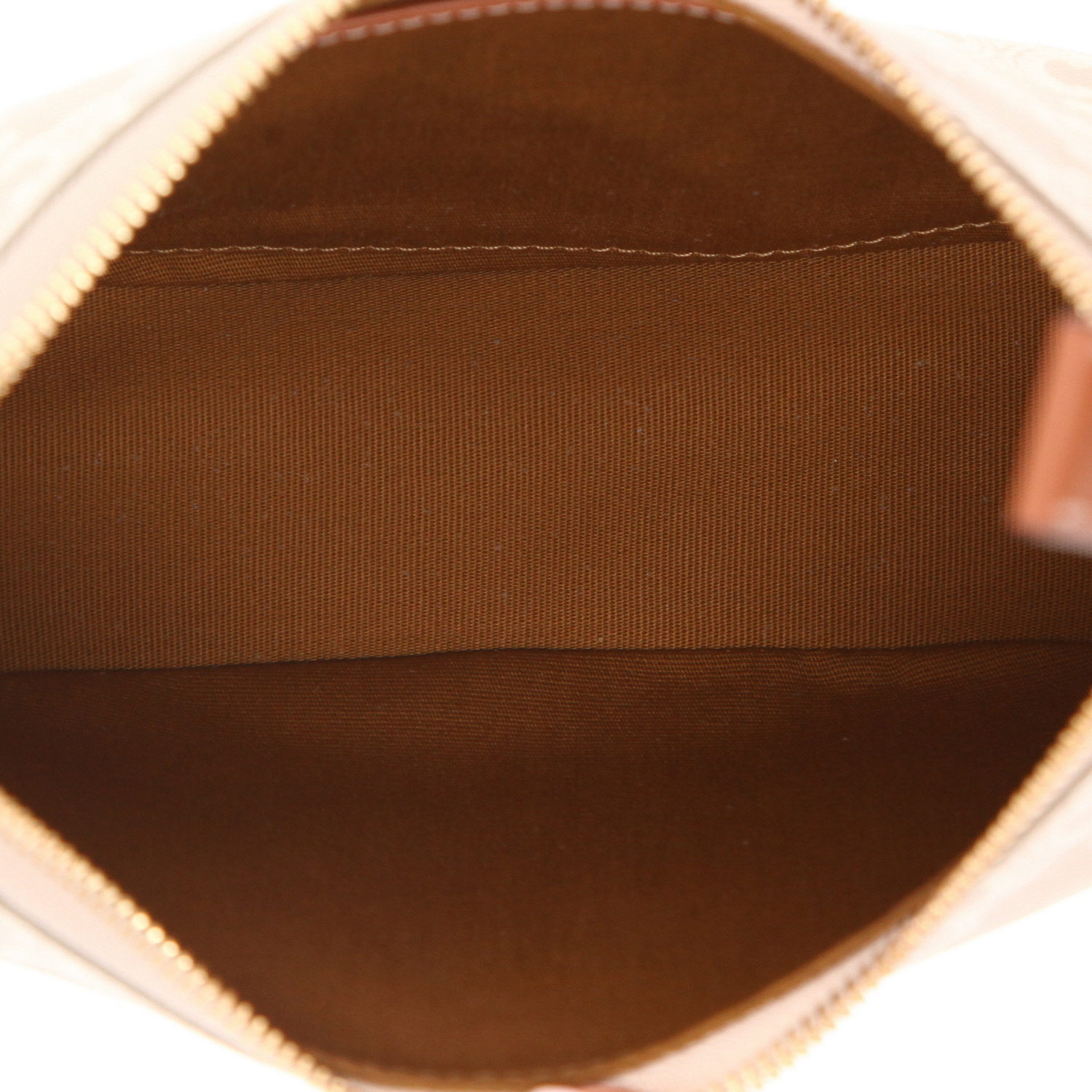 Borsa Celine  Ava modello medio  in tela "Triomphe" beige e pelle marrone - Detail D3