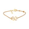 Fred Baie des Anges bracelet in yellow gold, cultured pearl and diamonds - 00pp thumbnail
