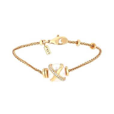 Bracciale Fred Baie des Anges in oro giallo, perla coltivata e diamanti