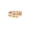 Anello Bulgari Serpenti Viper in oro rosa e diamanti - 360 thumbnail