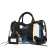 Balenciaga  City handbag  in black, blue and white leather - 00pp thumbnail