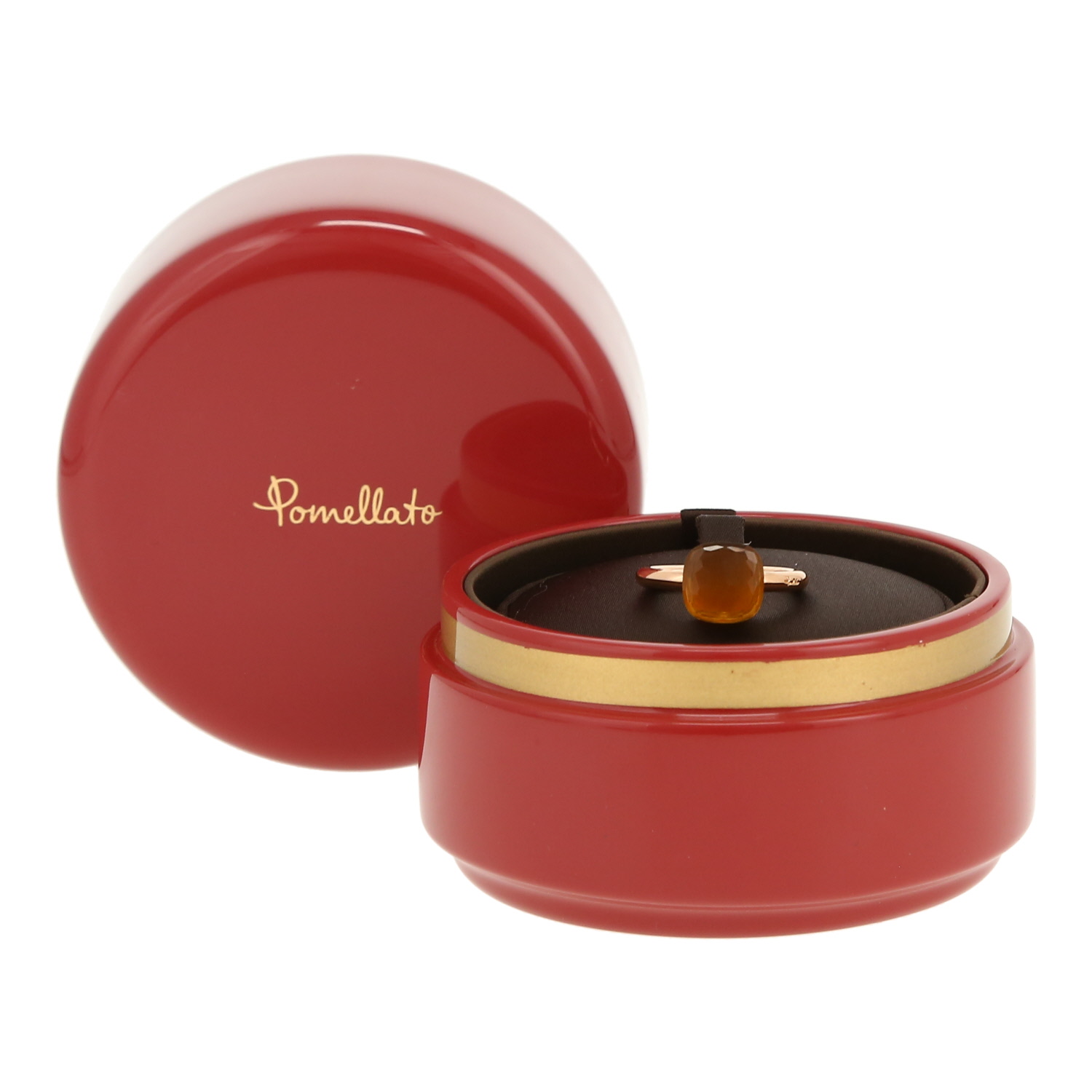 Bague Pomellato Nudo Classic en or rose et citrine - Detail D2