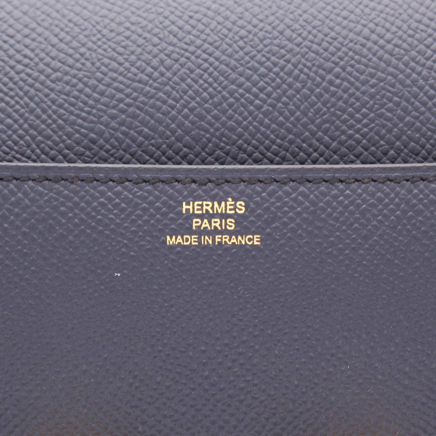 Sac à main Hermès  Constance Elan en cuir epsom bleu indigo - Detail D2