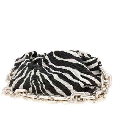 Bolso de mano Bottega Veneta  Pouch en cuero negro y blanco