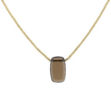 Collana H. Stern Fire in oro giallo e quarzo fumé