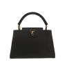 Borsa Louis Vuitton  Capucines MM in pelle taurillon clemence nera e profili rosa - 360 thumbnail