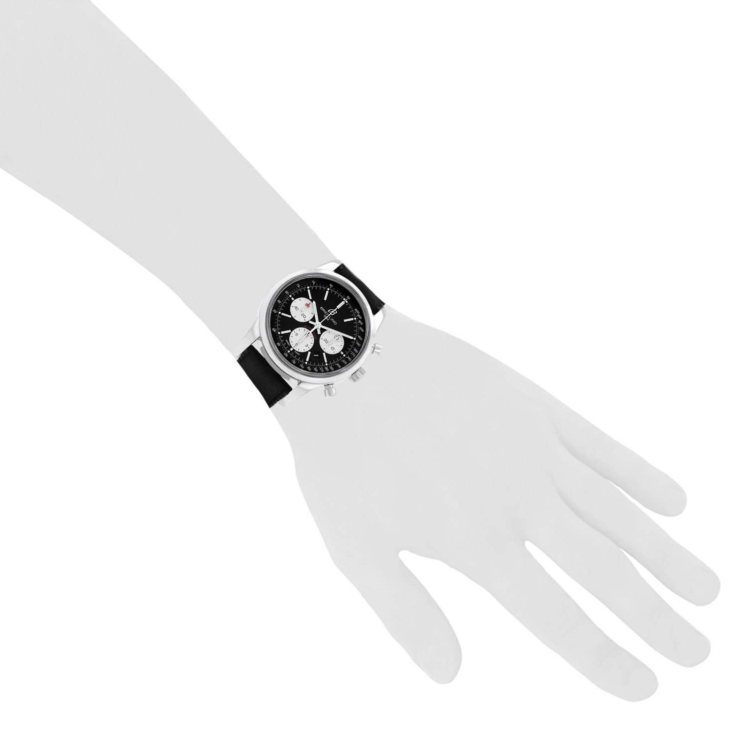 Orologio Breitling Transocean Chronograph in acciaio Ref: Breitling - AB0152  Circa 2010 - Detail D1