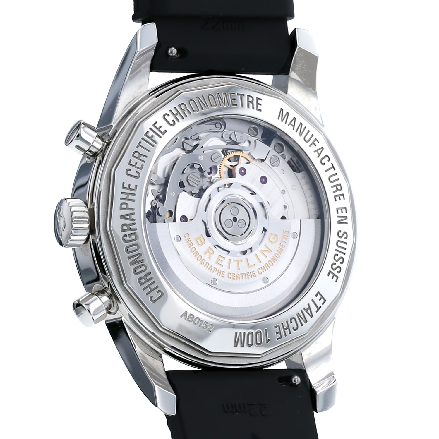 Orologio Breitling Transocean Chronograph in acciaio Ref: Breitling - AB0152  Circa 2010 - Detail D3