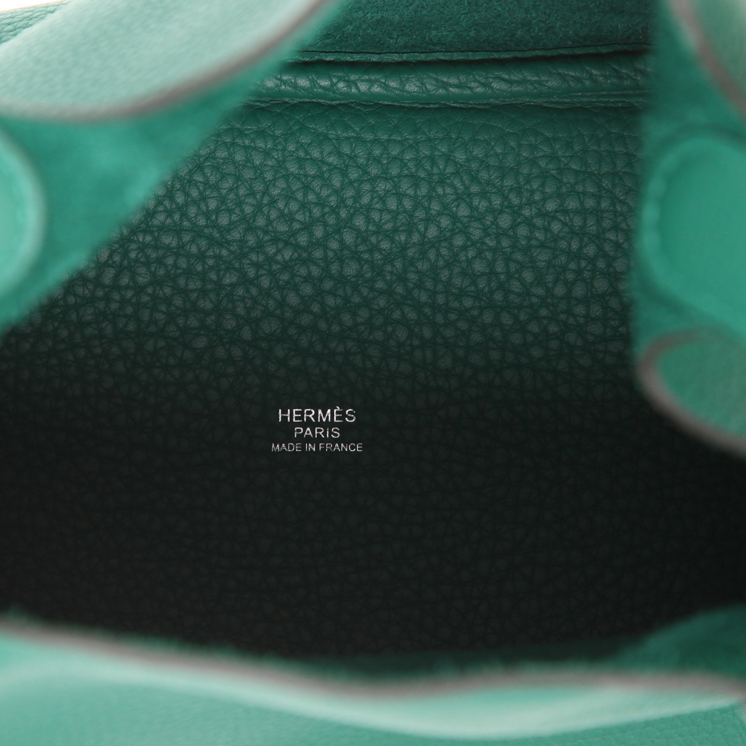 Hermès  Picotin 18 cm handbag  in Vert Vertigo togo leather - Detail D3