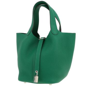 Sac à main Hermès  Picotin 18 cm en cuir togo Vert Vertigo