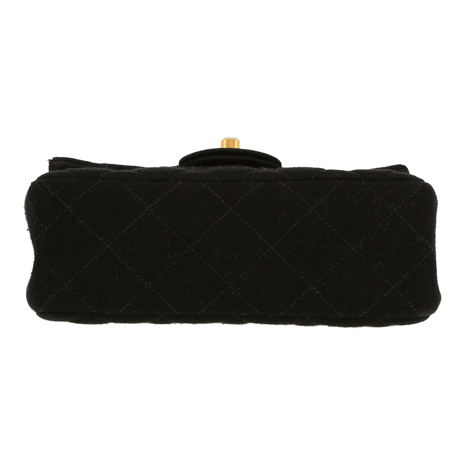 Bolso bandolera Chanel  Timeless Mini en lona acolchada negra - Detail D1