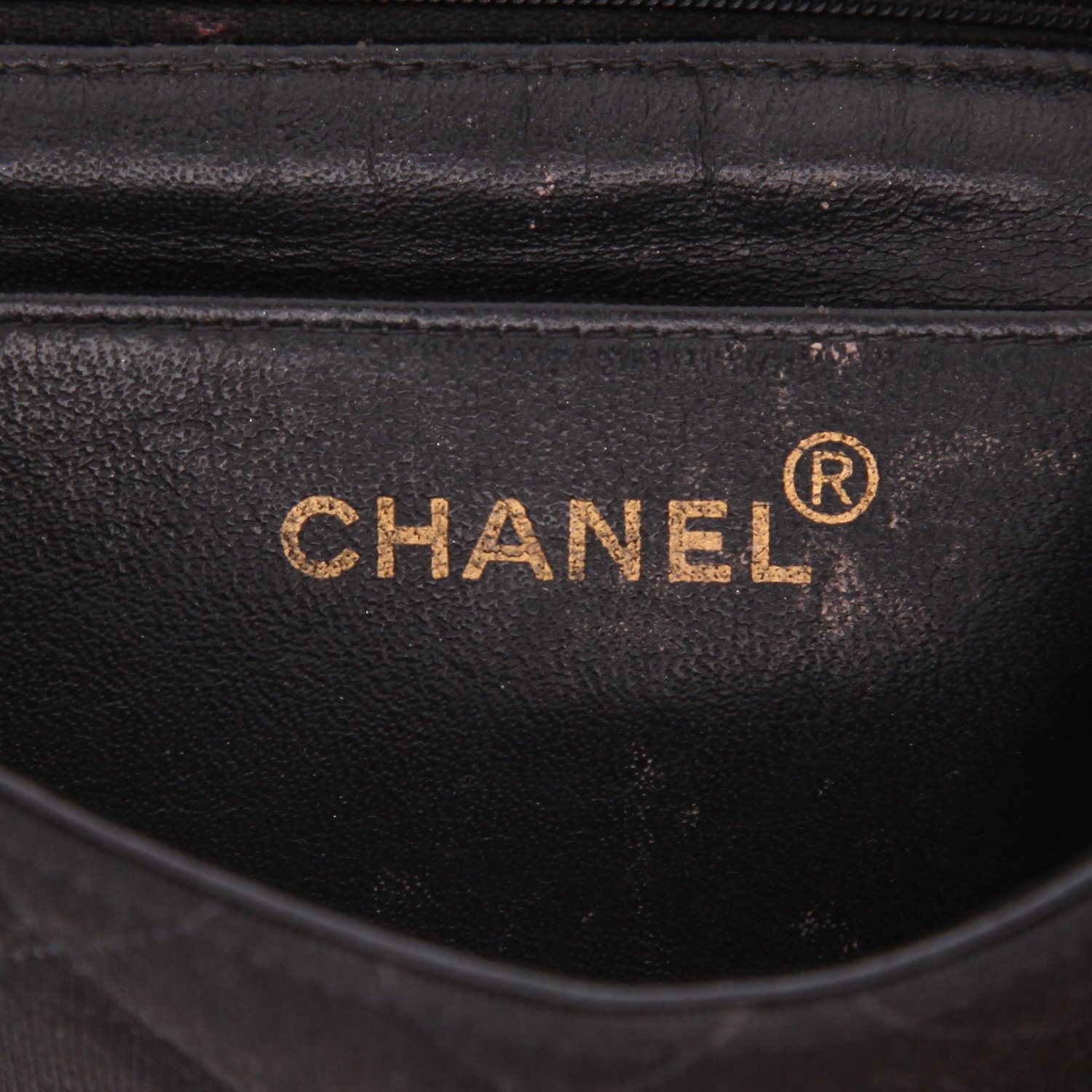 Borsa a tracolla Chanel  Timeless Mini in tela trapuntata nera - Detail D2