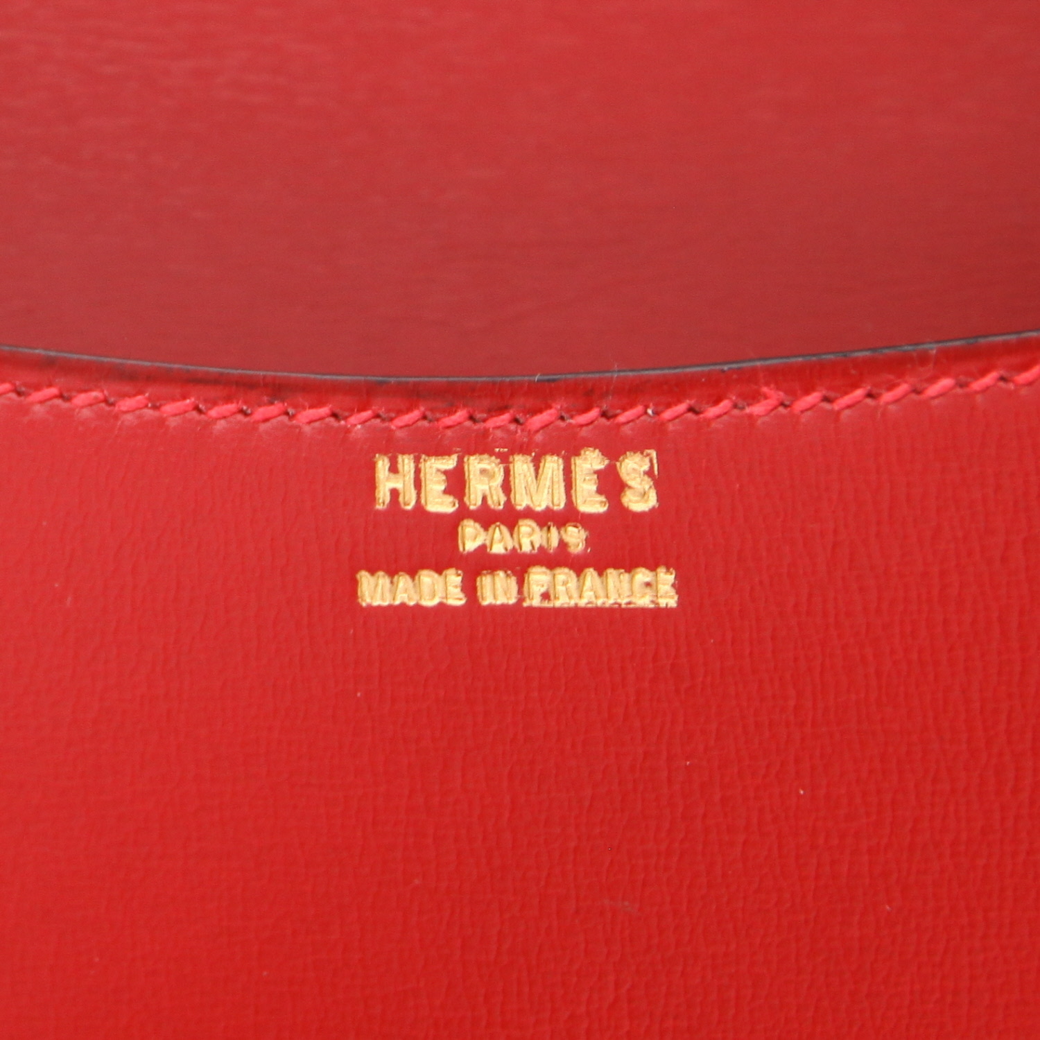 Borsa a tracolla Hermès  Lift in pelle box rosso Vif - Detail D2