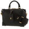 Bolso bandolera Louis Vuitton  Petite Malle Souple en cuero monogram huella negro y cuero negro - Detail D4 thumbnail