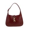 Sac à main Gucci  Jackie petit modèle  en cuir verni bordeaux - 360 thumbnail