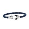 Bracciale Fred Force 10 modello grande in oro bianco, diamanti e nylon - 360 thumbnail