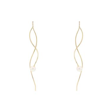 Pendientes Tasaki  de oro amarillo y perlas cultivadas