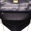 Borsa Hermès  Kelly 32 cm in pelle box blu marino e tela beige - Detail D4 thumbnail