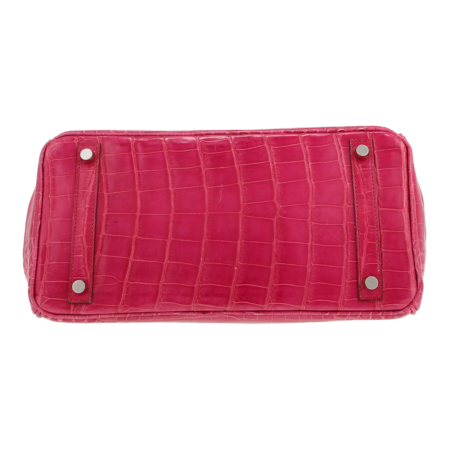 Hermès  Birkin 30 cm handbag  in Rose Sheherazade niloticus crocodile - Detail D1