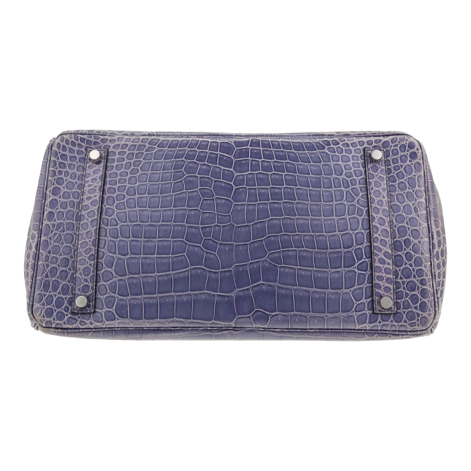 Hermès  Birkin 35 cm handbag  in blue jean porosus crocodile - Detail D1