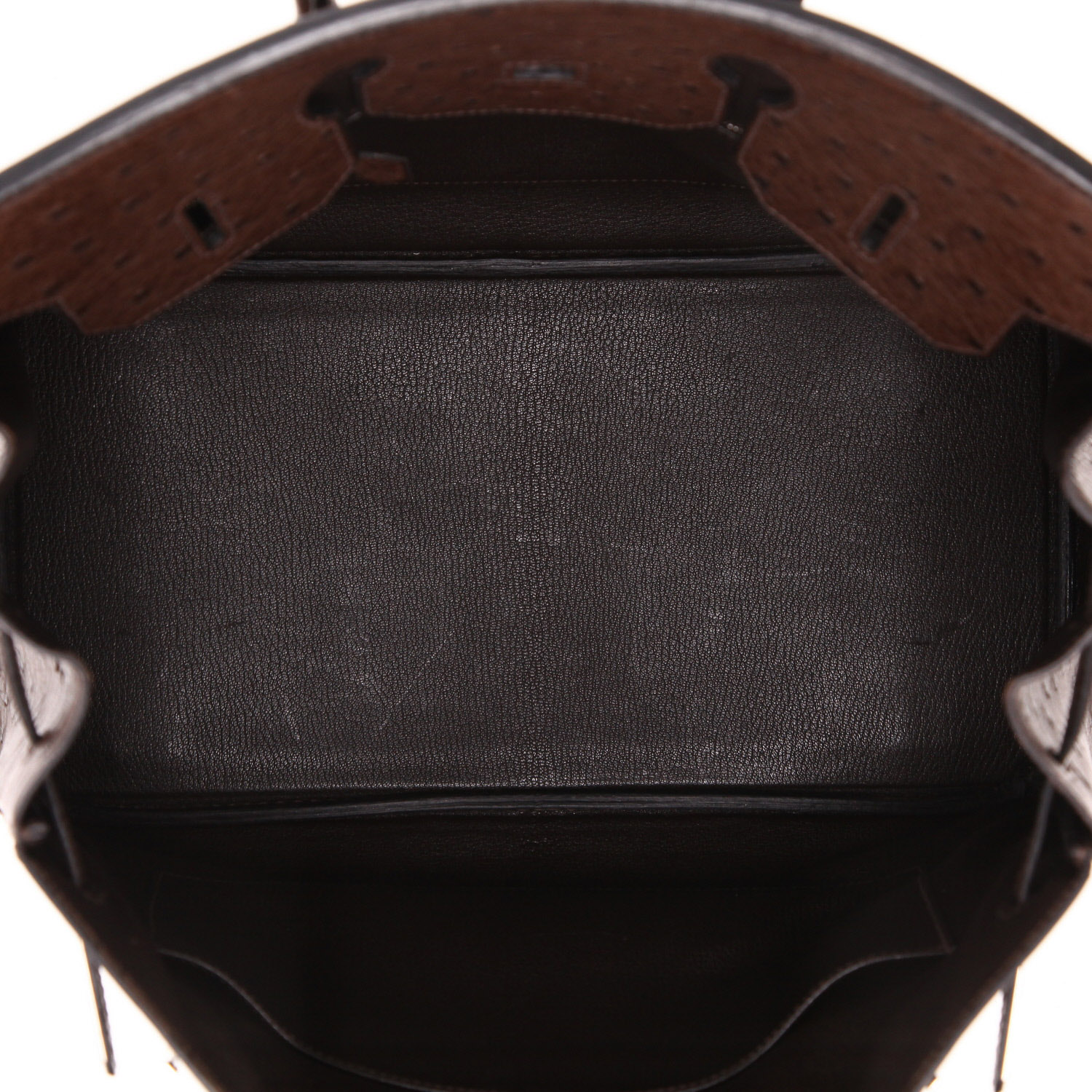 Hermès  Birkin 35 cm handbag  in brown ostrich leather - Detail D3