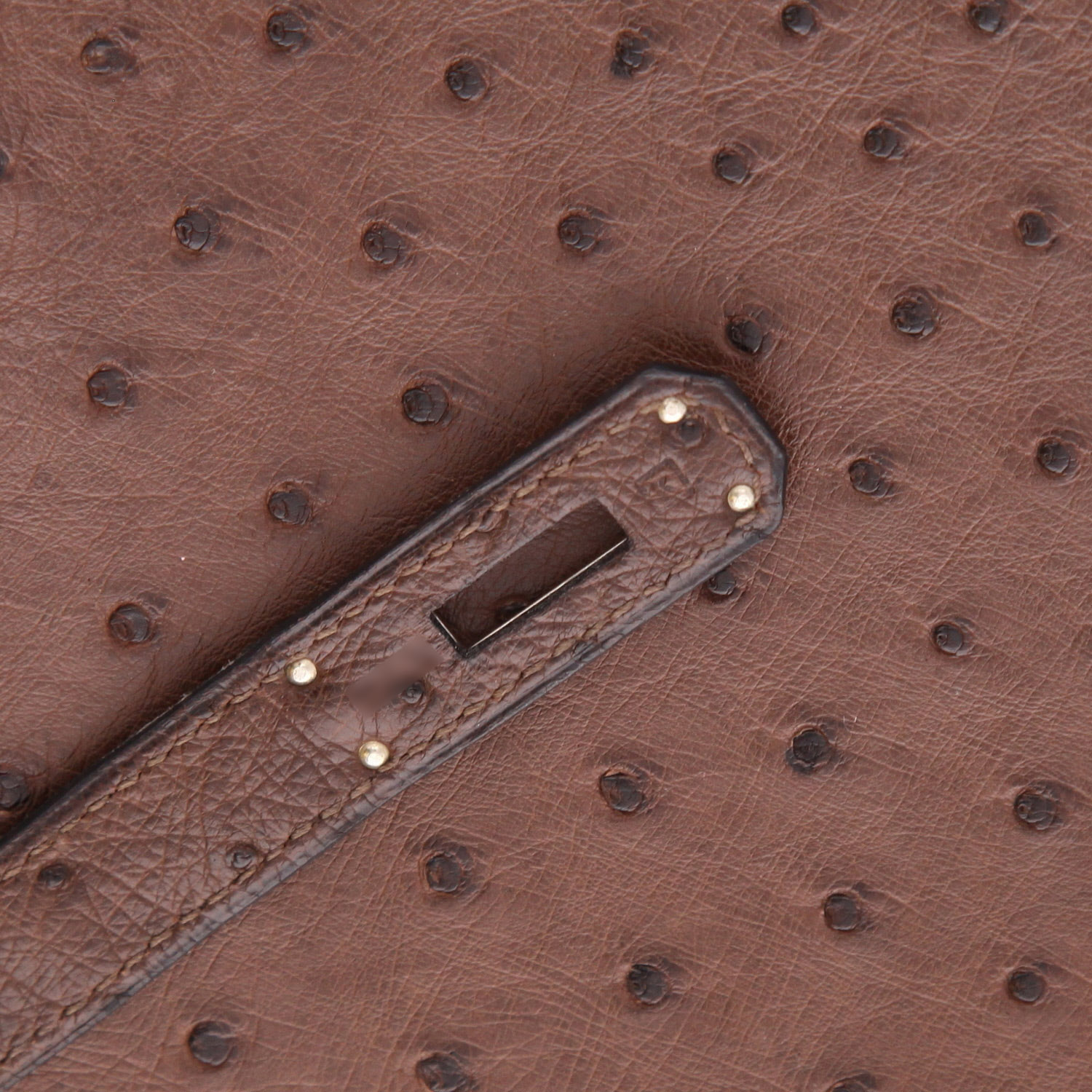 Hermès  Birkin 35 cm handbag  in brown ostrich leather - Detail D4