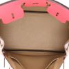 Bolso de mano Hermès  Birkin 25 cm en cuero epsom bicolor azalea pink y Beige Marfa - Detail D3 thumbnail