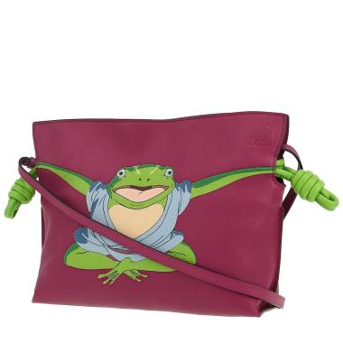 Loewe  Flamenco Knot  shoulder bag  in purple leather