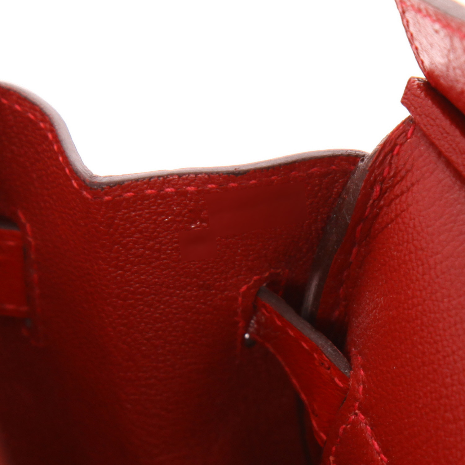Sac à main Hermès  Birkin 30 cm en autruche rouge - Detail D4