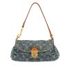 Bolso de mano Louis Vuitton  Pleaty en lona denim Monogram azul y cuero natural - 360 thumbnail