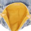 Bolso de mano Louis Vuitton  Pleaty en lona denim Monogram azul y cuero natural - Detail D3 thumbnail