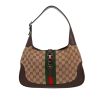 Sac à main Gucci  Jackie en toile siglée beige et cuir marron - 360 thumbnail