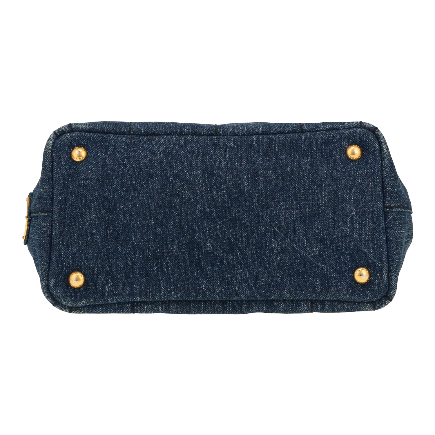 Sac à main Prada   en toile denim bleue - Detail D1