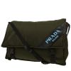 Prada   shoulder bag  in khaki canvas  and black leather - 00pp thumbnail