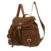 Prada   backpack  in brown canvas  and brown leather - 00pp thumbnail