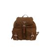 Prada   backpack  in brown canvas  and brown leather - 360 thumbnail