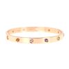 Bracelet Cartier Love Passion en or rose et pierres de couleurs - 360 thumbnail