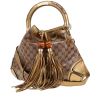 Bolso de mano Gucci  Bamboo en lona monogram beige y cuero dorado - 00pp thumbnail