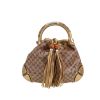 Bolso de mano Gucci  Bamboo en lona monogram beige y cuero dorado - 360 thumbnail