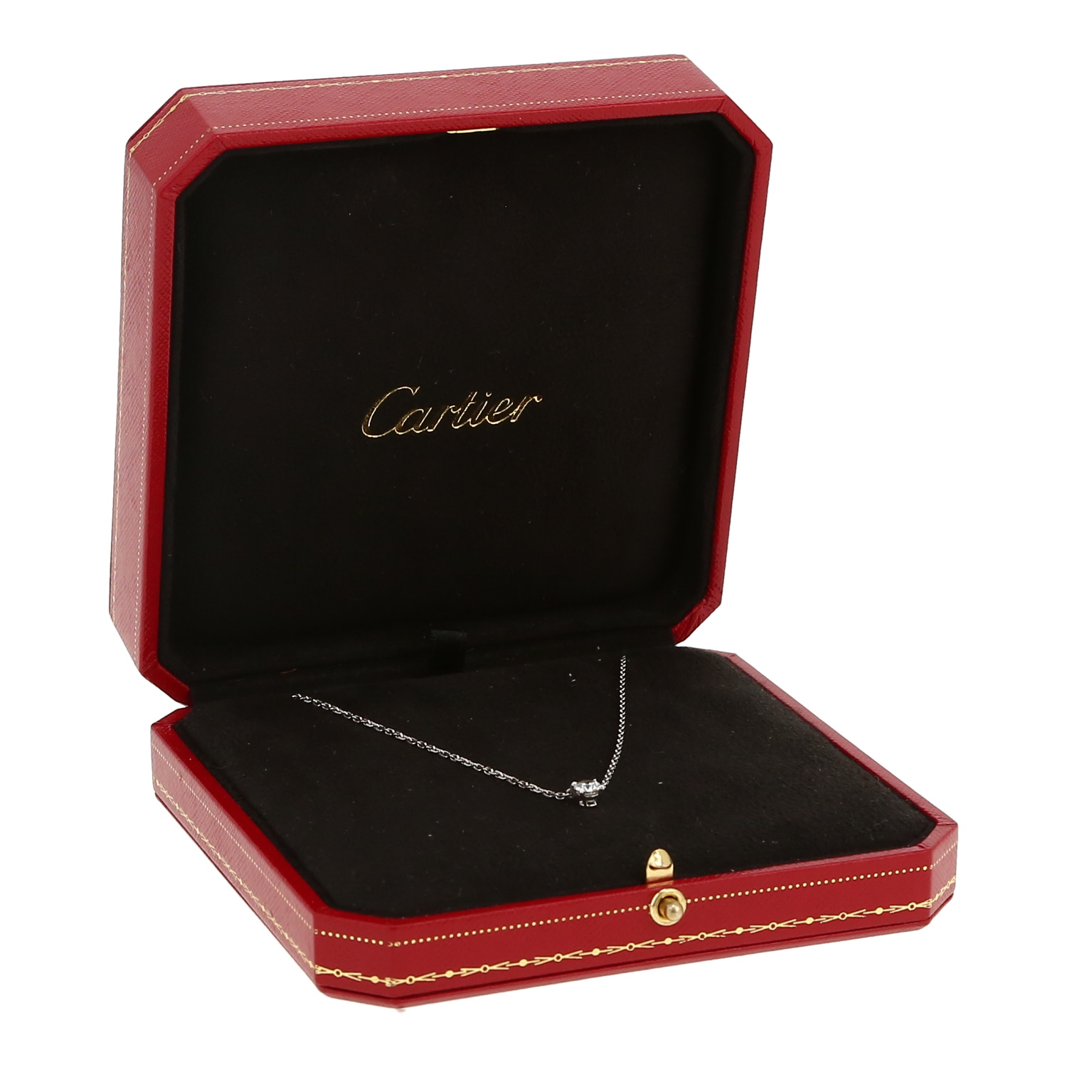 Collar Cartier 1895 de oro blanco y diamante - Detail D2