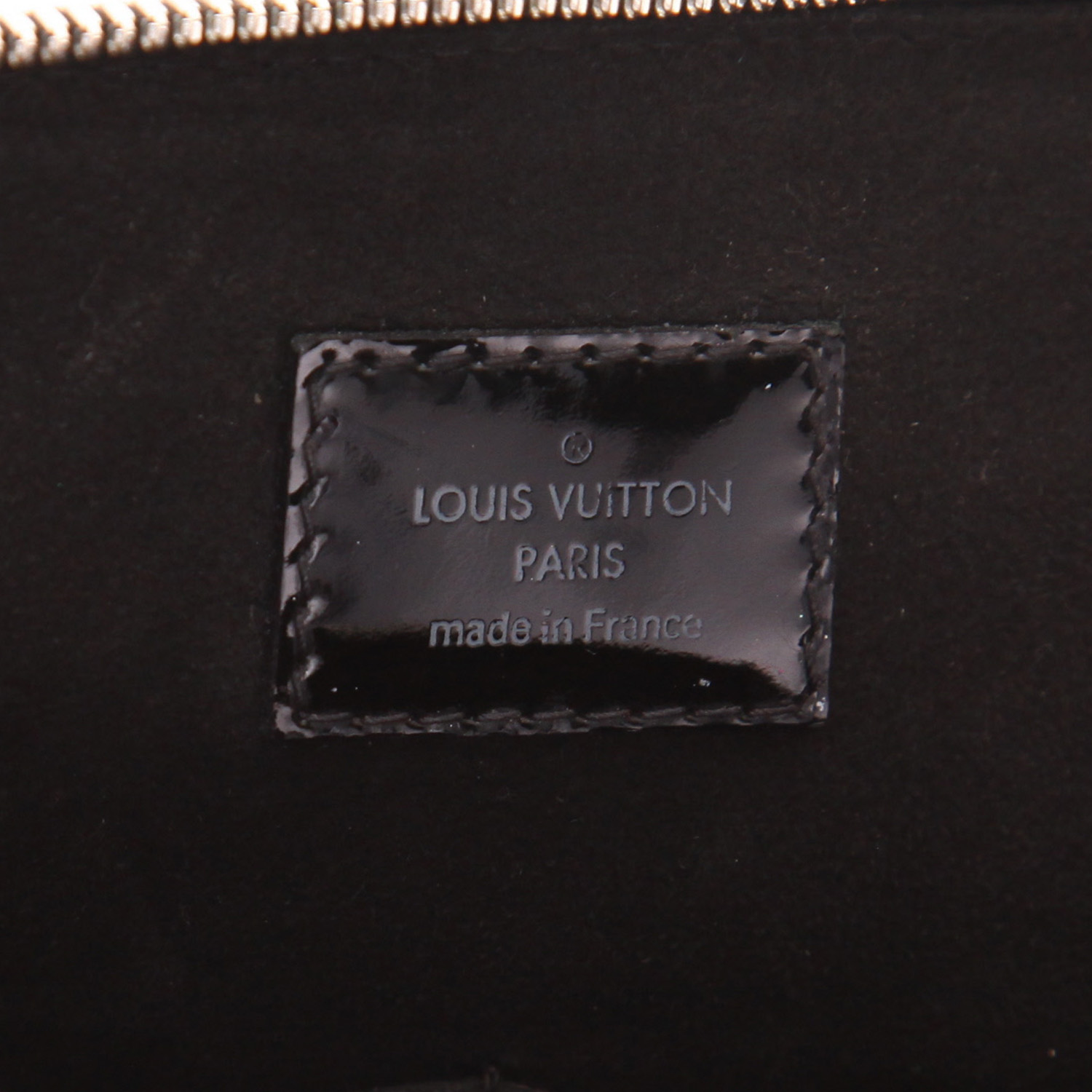 Borsa Louis Vuitton  Alma modello piccolo  in pelle verniciata nera - Detail D2